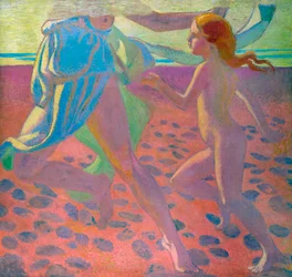 Op het strand, 1912